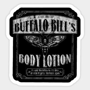 Buffalo Bill's Body Lotion Sticker